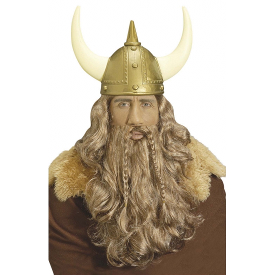 Viking feestpruik met baard en snor